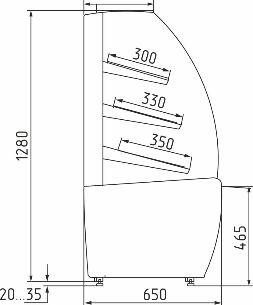 Хлебная витрина CARBOMA FLANDRIA LIGHT K70 N 1,3‑1 
