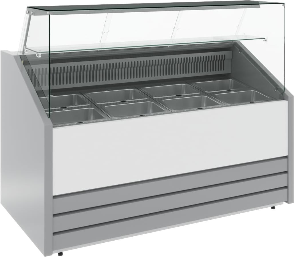 Холодильная витрина CARBOMA COLORE GC75 VM 1,5‑1 динамика 9006‑9003 